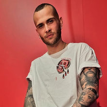 Cargar imagen en el visor de la galería, Camiseta de manga corta unisex Blanca CORAZÓN CALAVERA feat el Monki