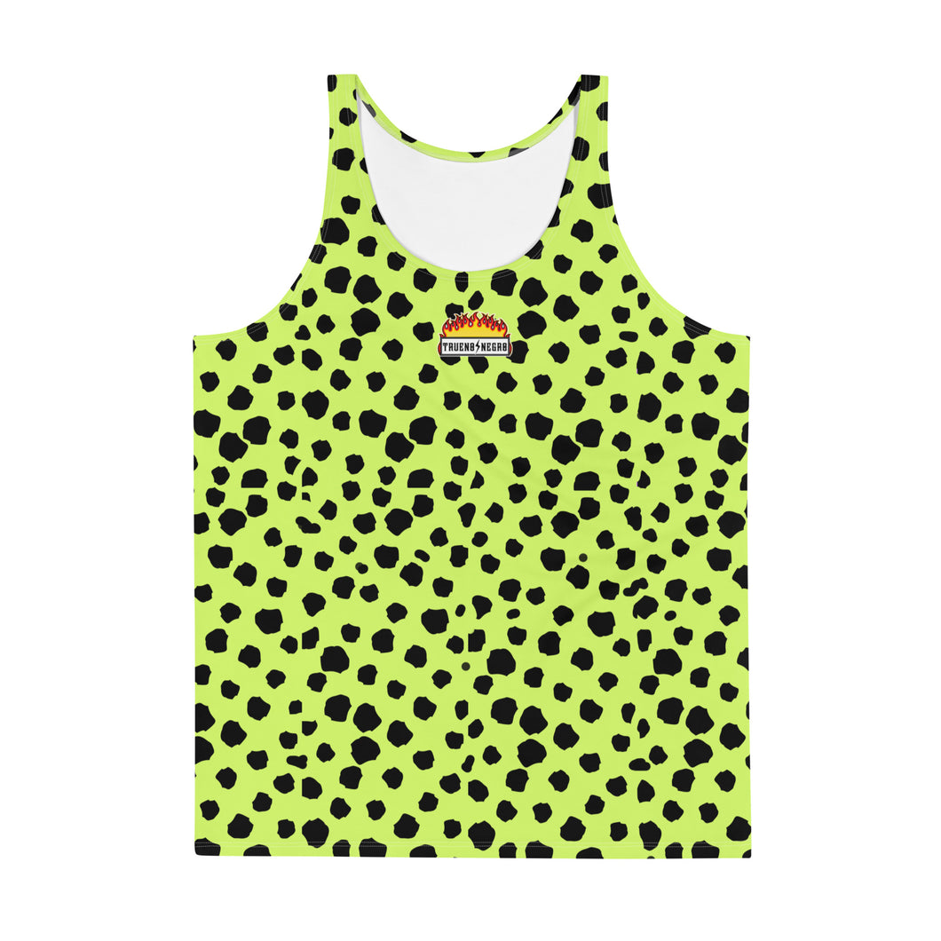 Camiseta de tirantes unisex Leopardo Fluor